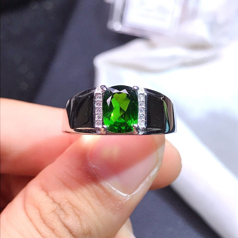 925 Silver Diamond Men's Ring