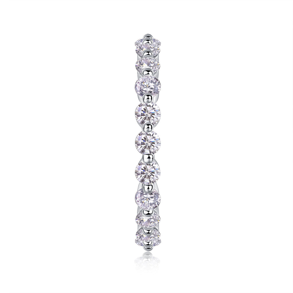 Row Of Diamonds, Moissanite Rings, Silver Rings, Luxury Fashion Rings