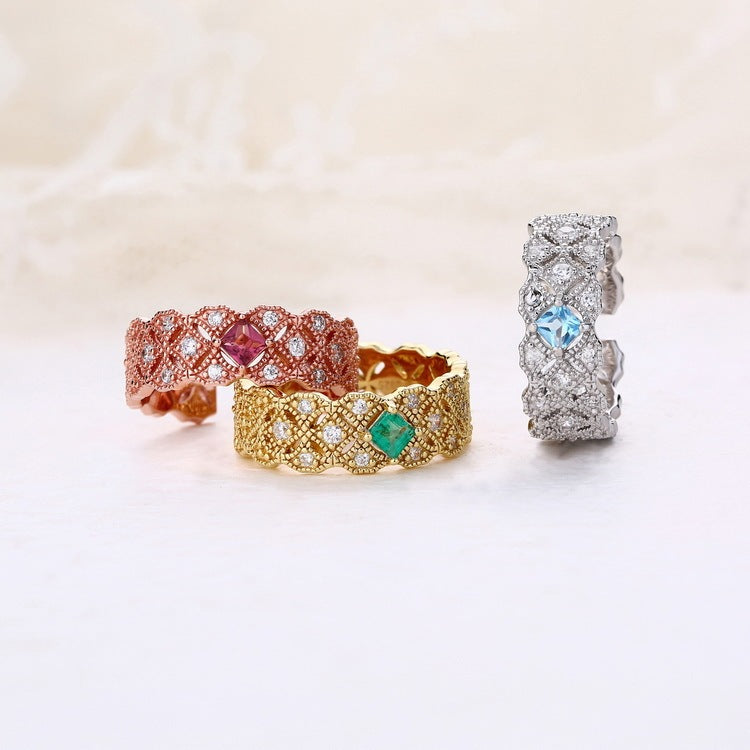 New Raisin Emerald Ring Silver Jewelry Japanese Color