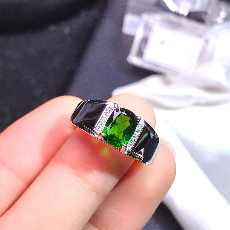 925 Silver Diamond Men's Ring