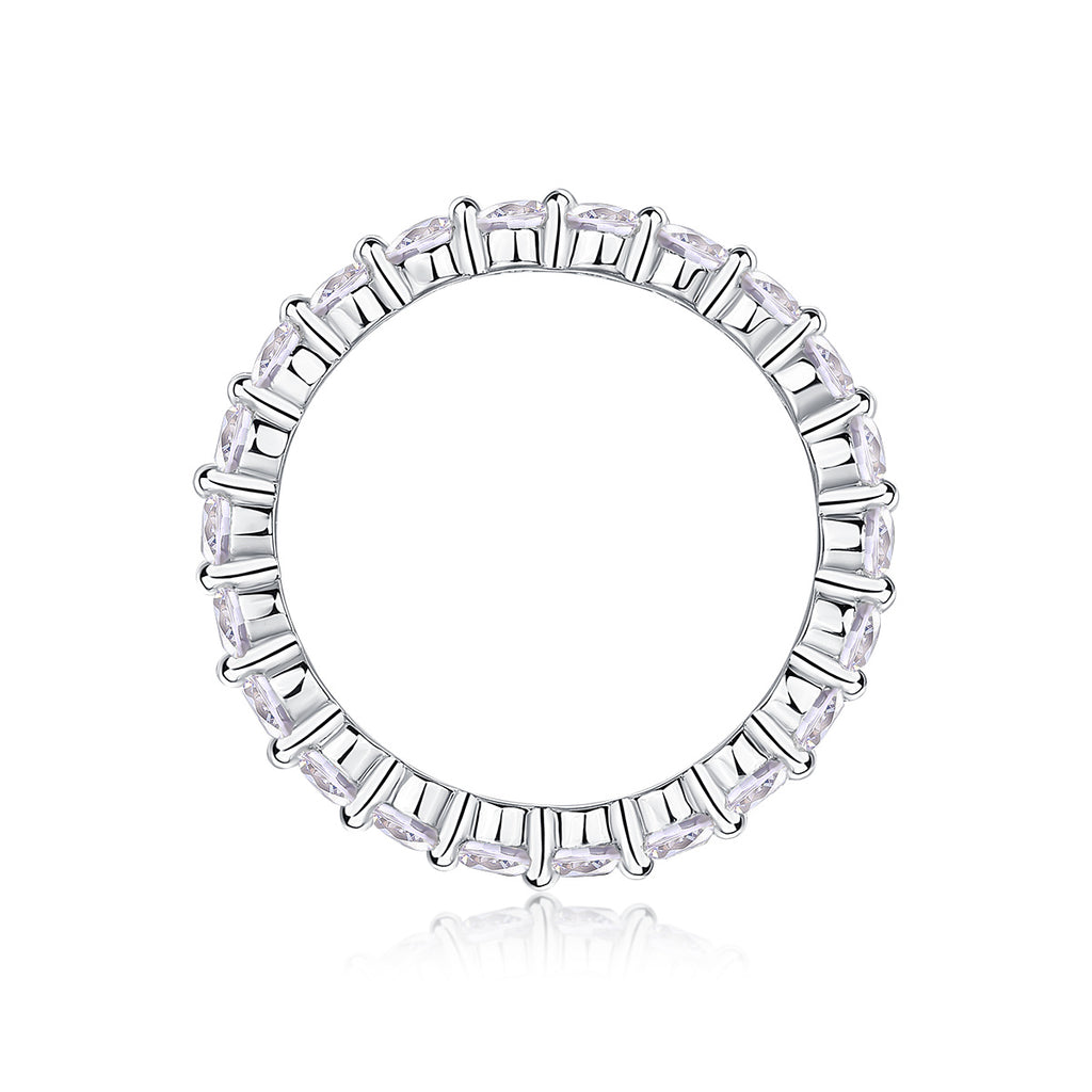 Row Of Diamonds, Moissanite Rings, Silver Rings, Luxury Fashion Rings