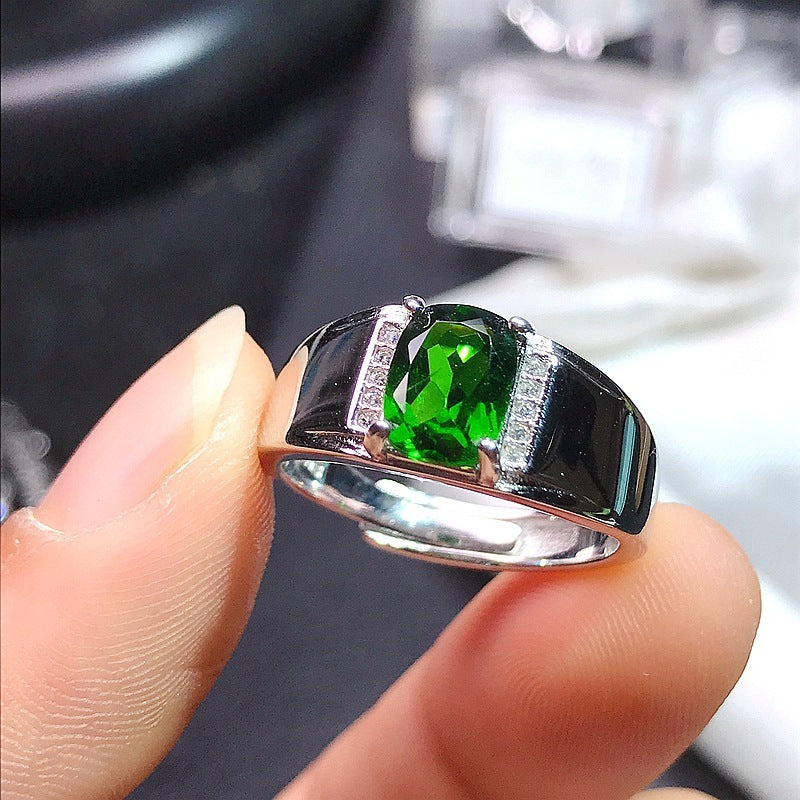 925 Silver Diamond Men's Ring