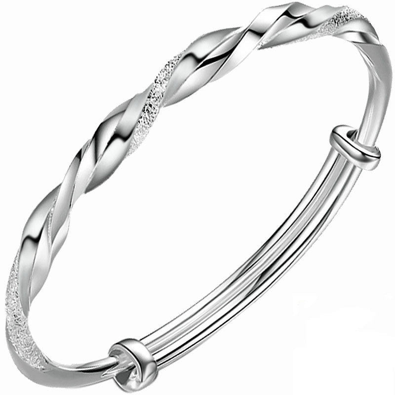 Men's And Women's Fashion Personalized Twist Sterling Silver Bracelets