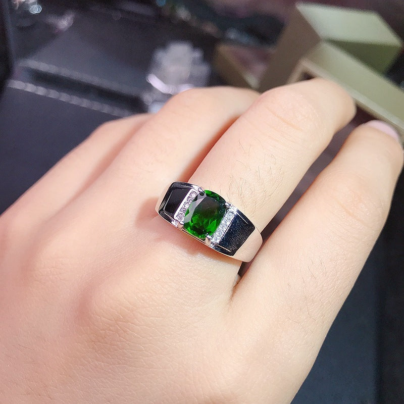 925 Silver Diamond Men's Ring