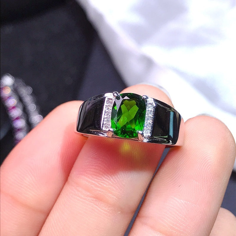 925 Silver Diamond Men's Ring